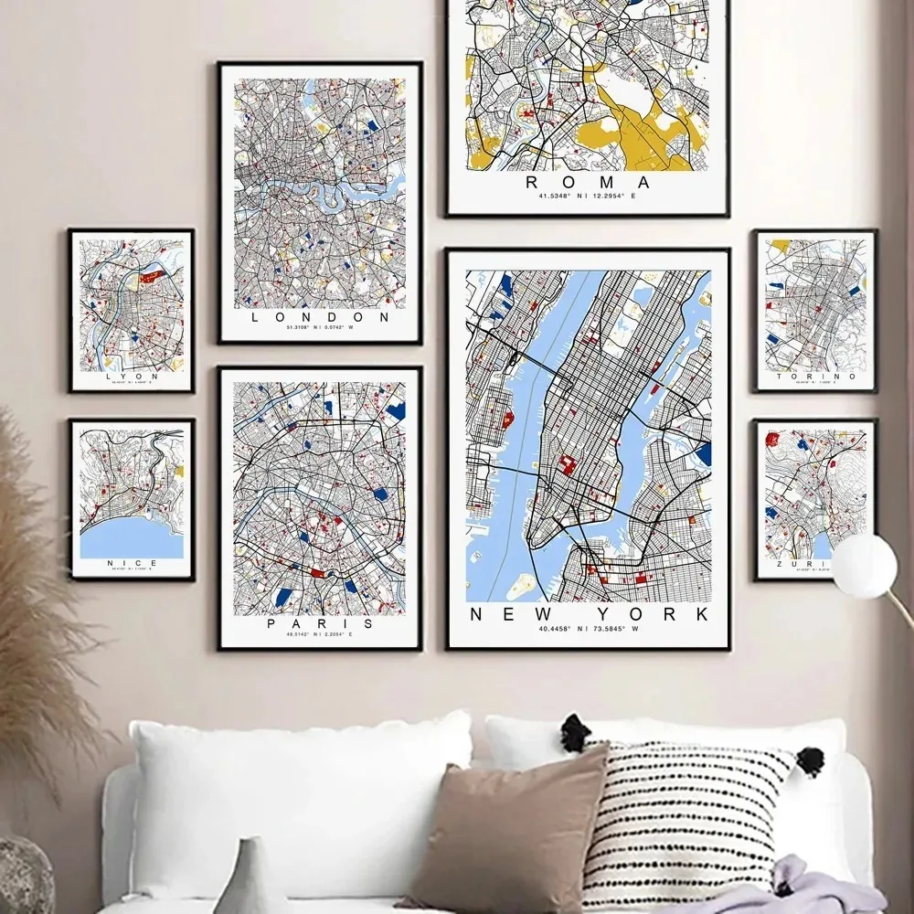 Home Office London - 1pc Frameless New York London Paris