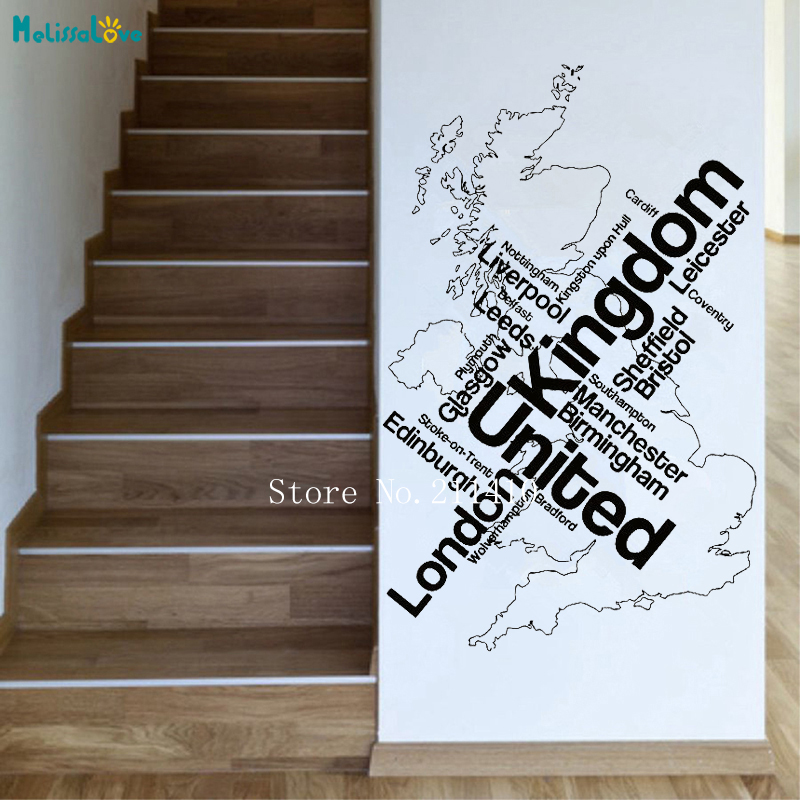 Home Office London - Wall Sticker Map London Unied Kingdom