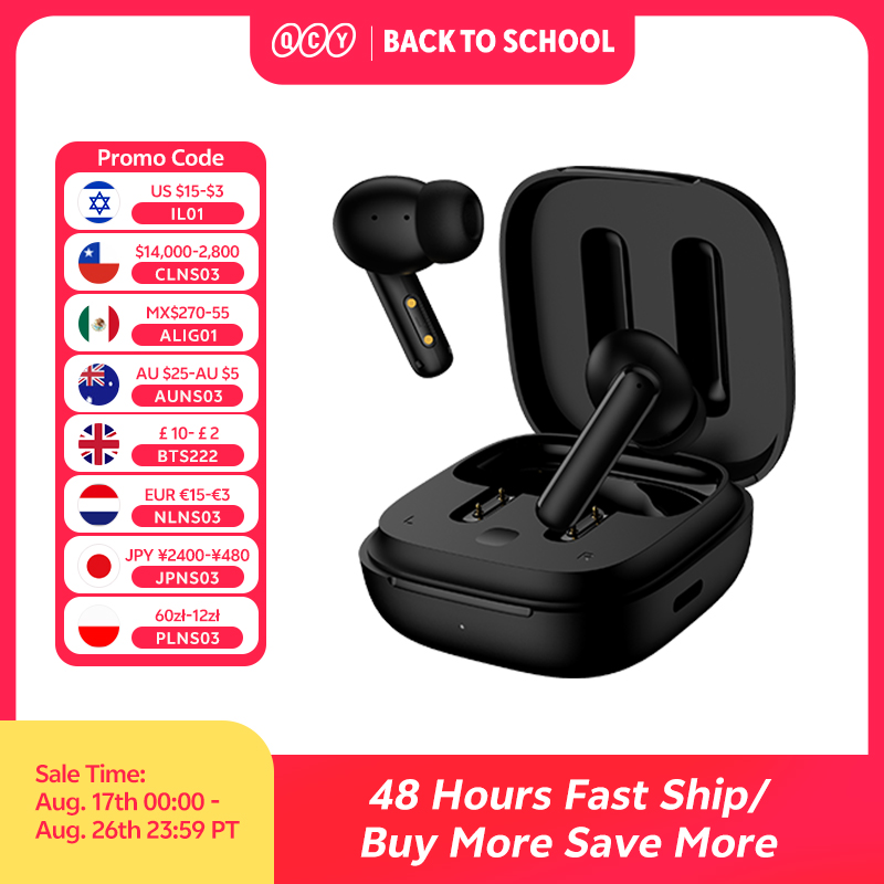 Home Office Headset - QCY T13 ANC Wireless Earphones Bluetooth