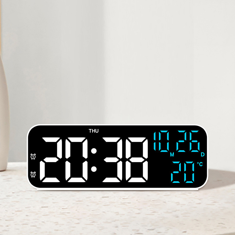 Led Desk Clock - Simple Digital Alarm Clock Multi-function LED