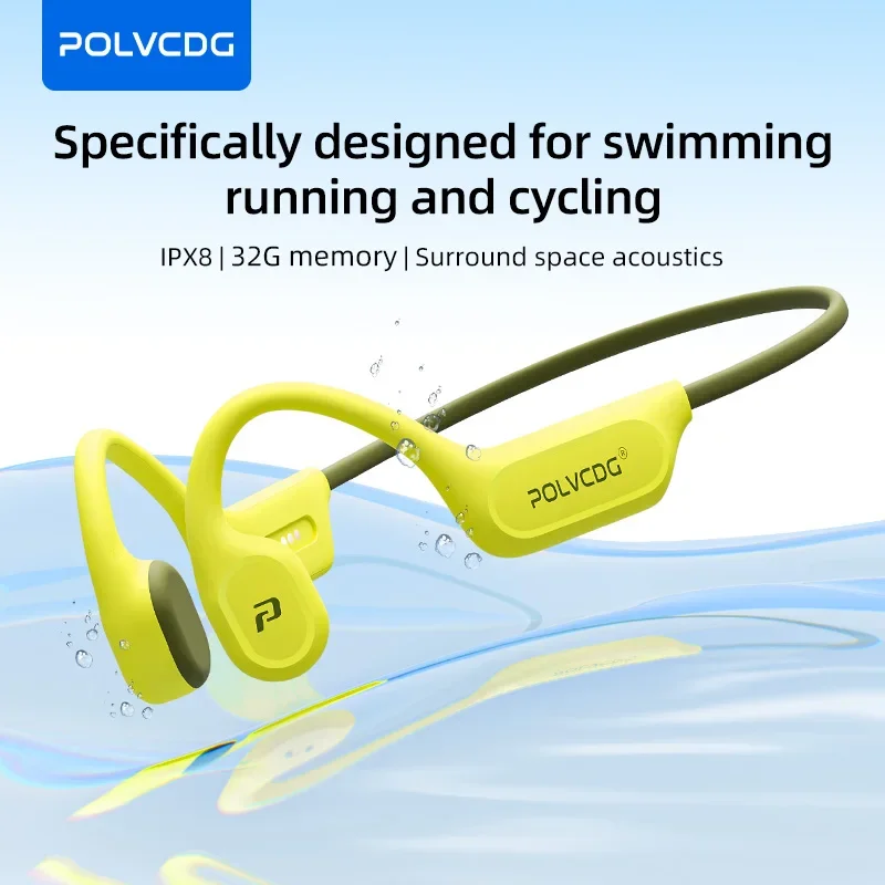 Home Office Headset - POLVCDG X9 Bone Conduction Swimming Earphones