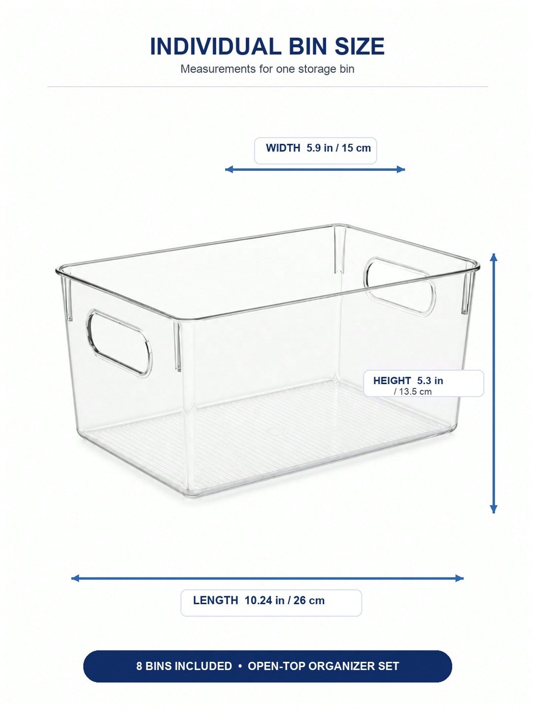 8-Pack Clear Storage Bins with - огляд і ціна Home Office Organization
