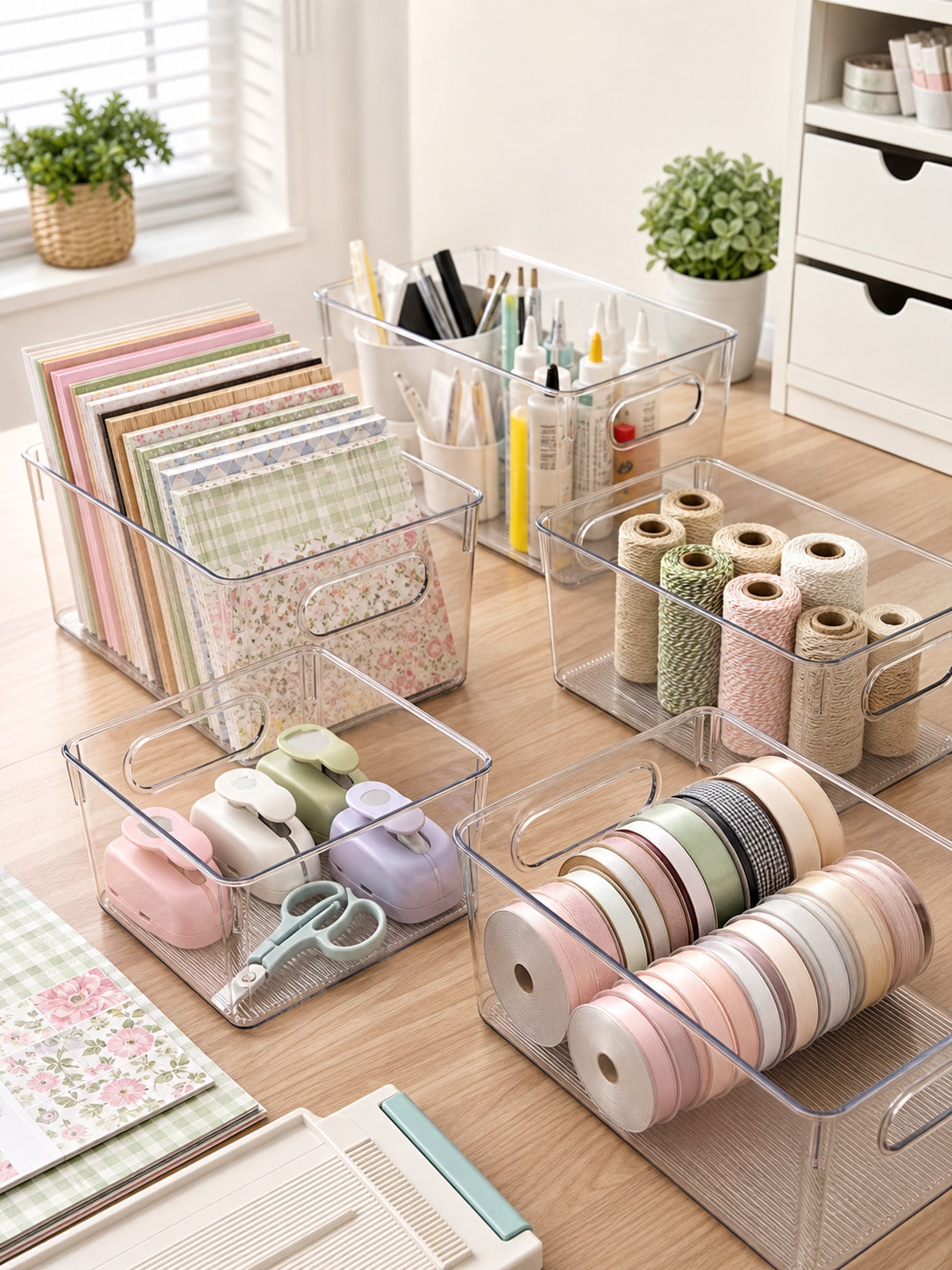 8-Pack Clear Storage Bins with - огляд і ціна Home Office Organization