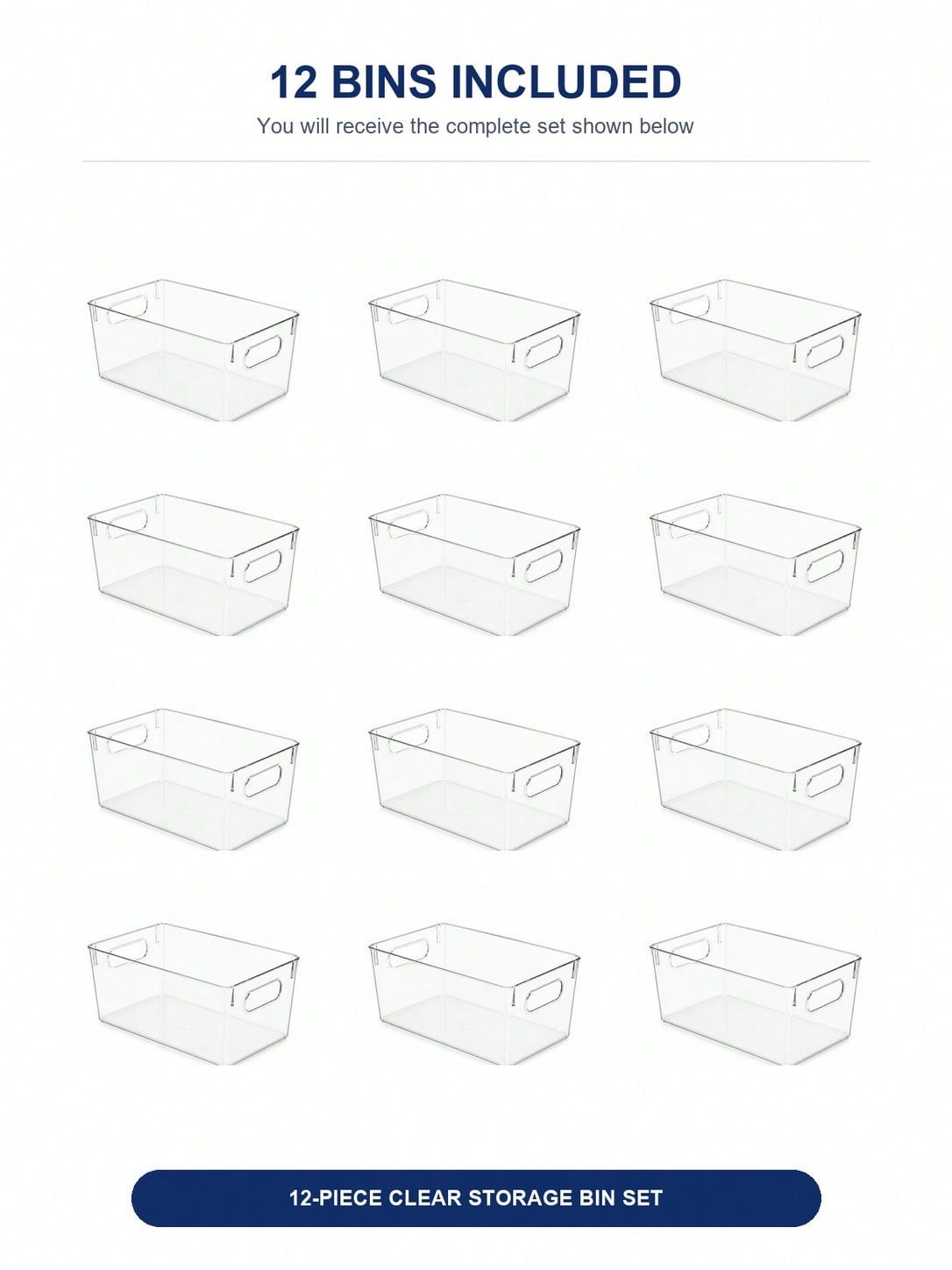 12-Pack Clear Storage Bins wit - огляд і ціна Home Office Organization