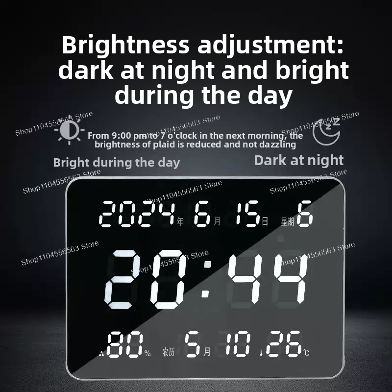 Digital Wall Clock with LED Di - огляд і ціна Home Office Updates