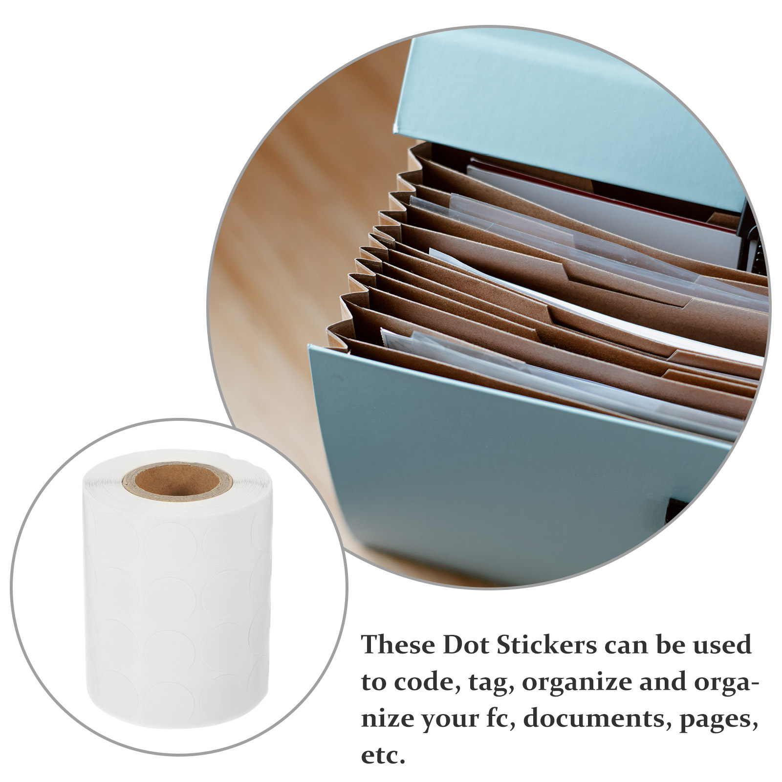3000Pcs Blank Round Dot Sticke - огляд і ціна Home Office Organization