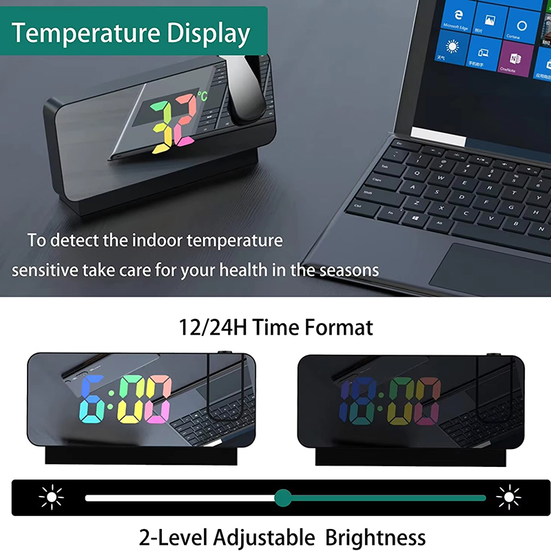 Projection Alarm Clock Desk Cl - огляд і ціна Led Desk Clock