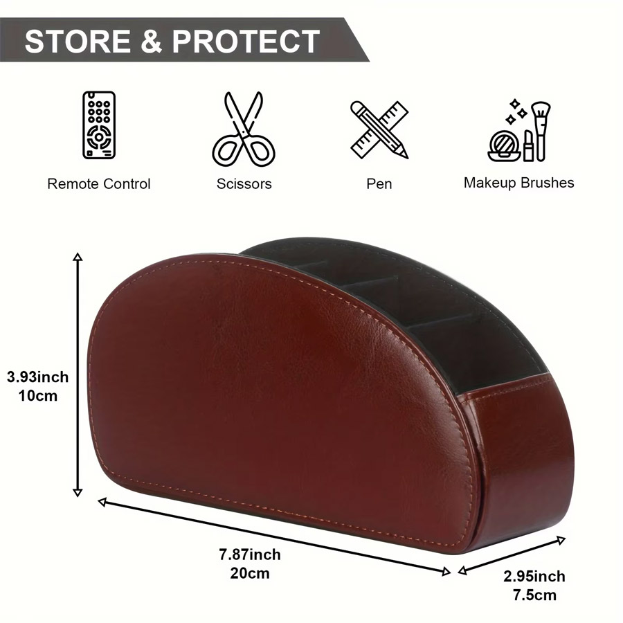 1Pc 5 Grid PU Leather Desktop  - огляд і ціна Home Office Organization