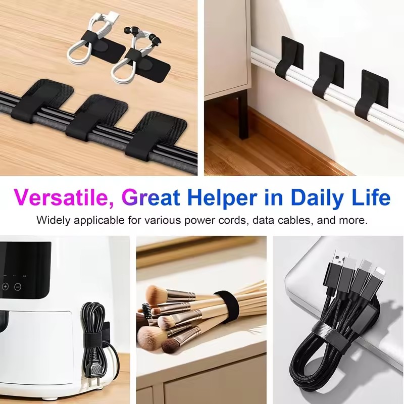 Adhesive Under Desk Cable Ties - огляд і ціна Home Office Organization