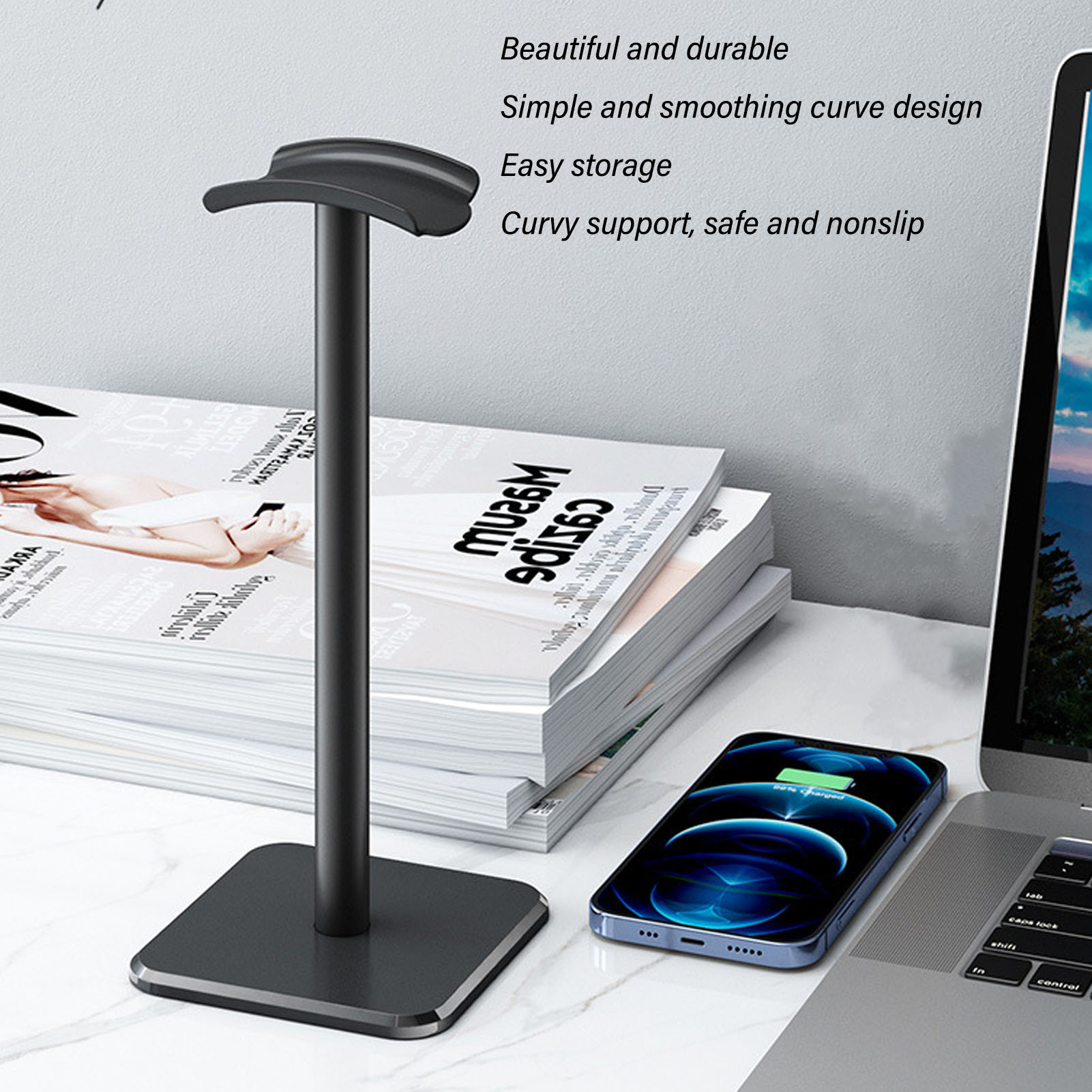 Headphone Stand Rounded Corner - огляд і ціна Home Office Headset
