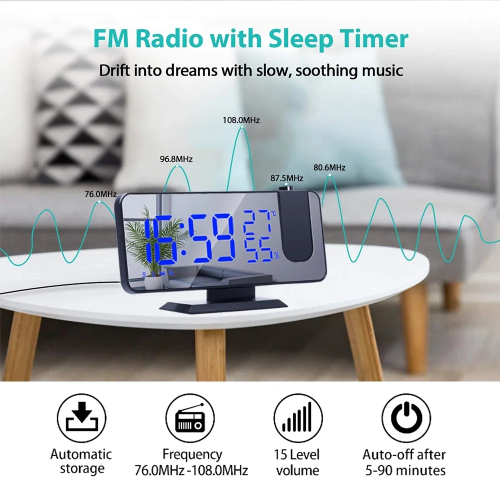 LED Digital Projection Alarm C - огляд і ціна Led Desk Clock