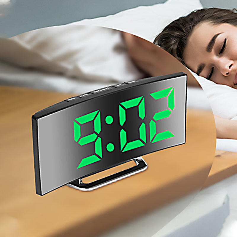 LED Digital Alarm Clock Curved - огляд і ціна Led Desk Clock