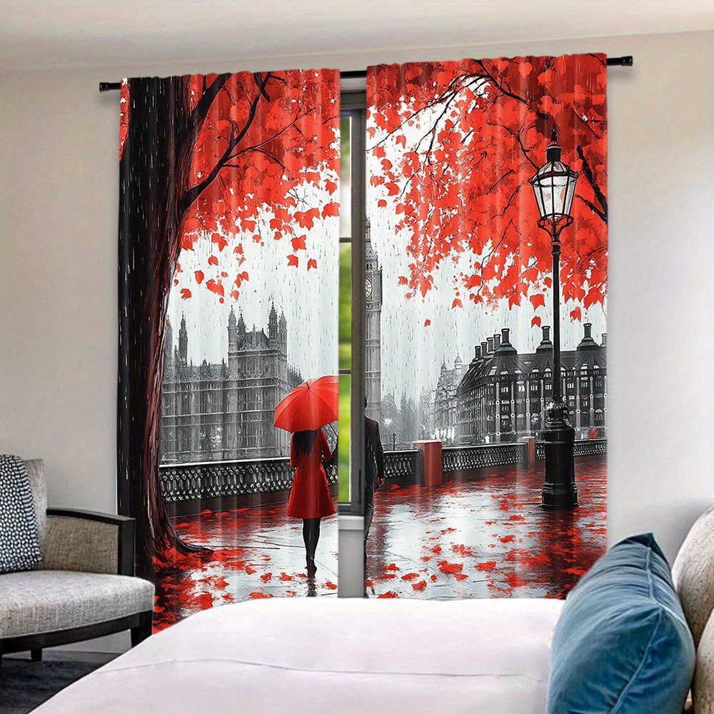 Romantic Autumn Red Leaves Cur - огляд і ціна Home Office London
